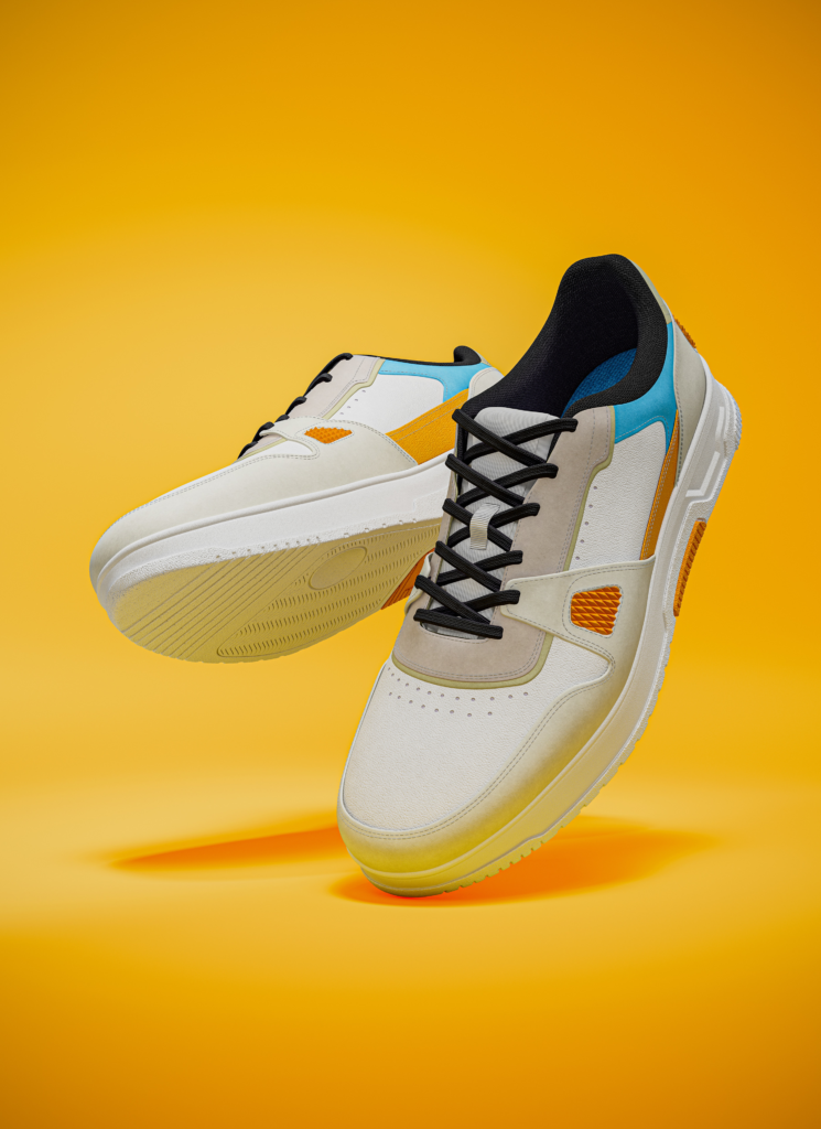 color block lace up sneakers 1