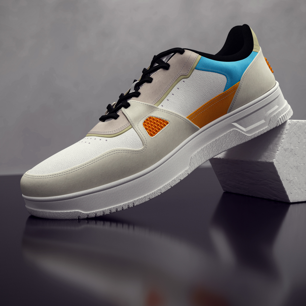 color block lace up sneakers 3