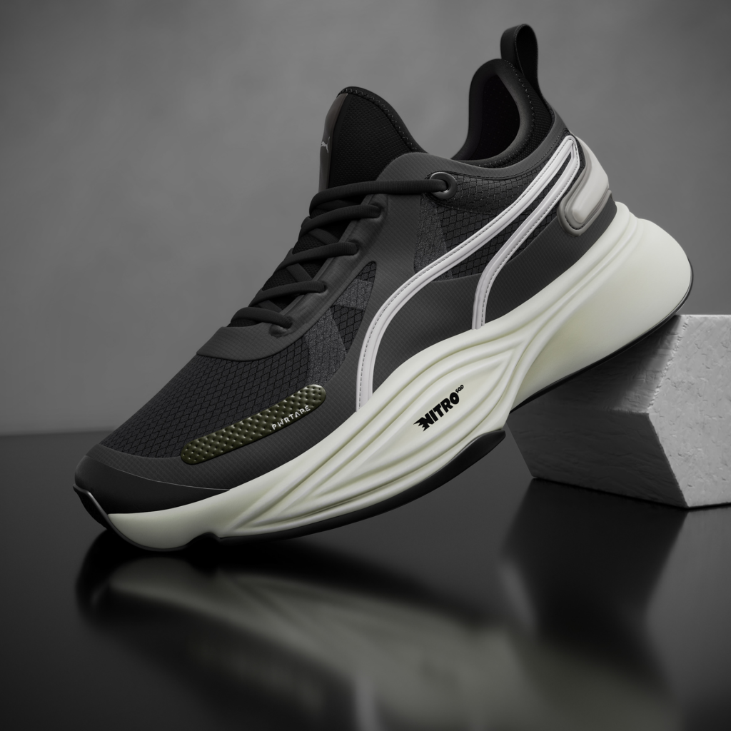 puma pwr xx nitro squared black white men sneakers 3
